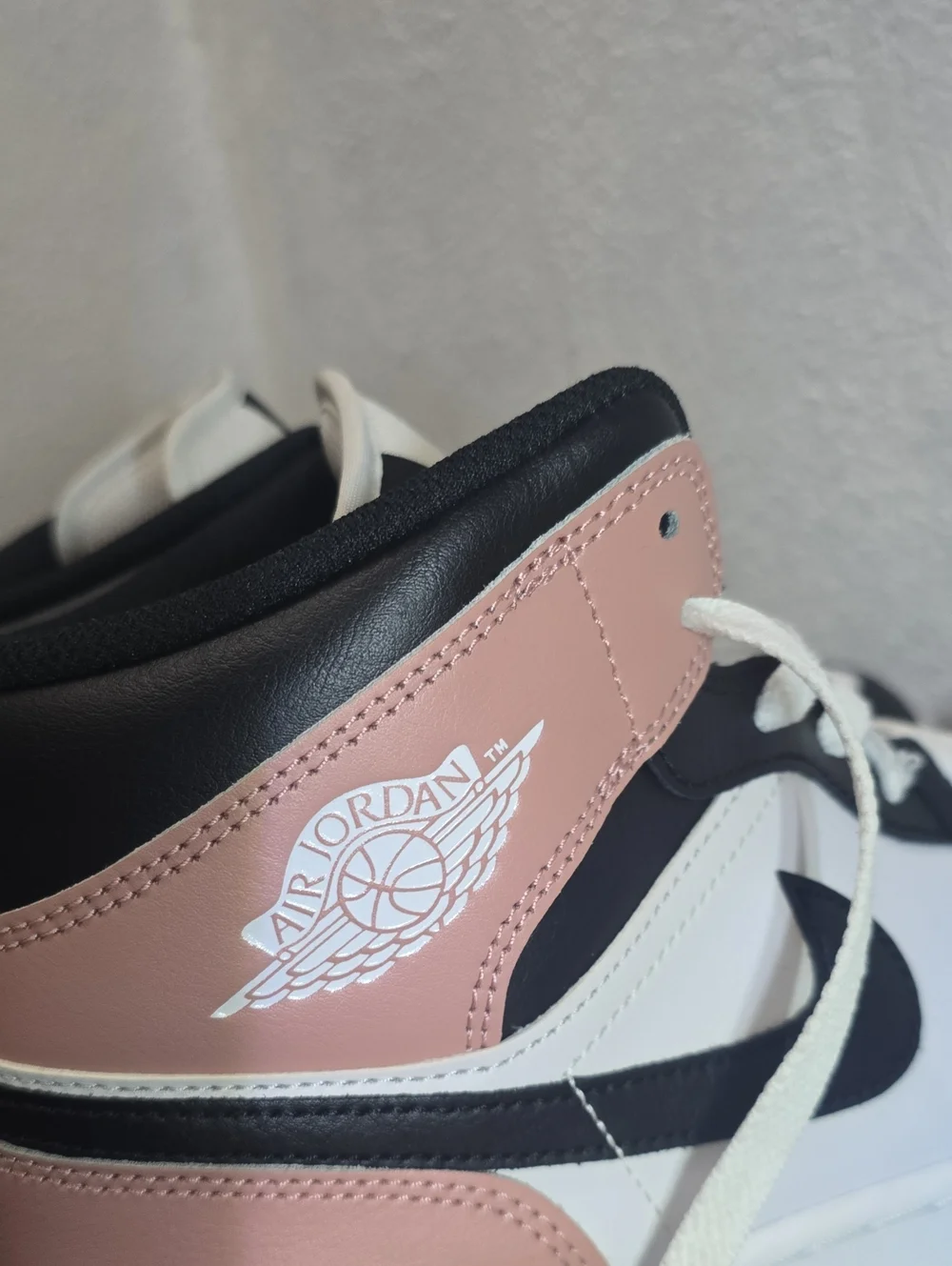 Jordan Men's High-Top Sneakers in Black, White & Rose